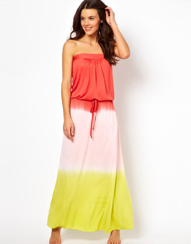 South Beach Ombre Jersey Maxi Dress With Drawstring