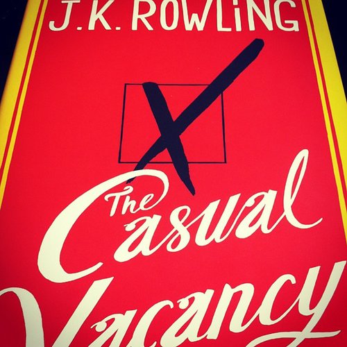 Mandicoyne picked up J.K. Rowling's The Casual Vacancy.
Mandicoyne picked up J.K. Rowling's The Casual Vacancy.