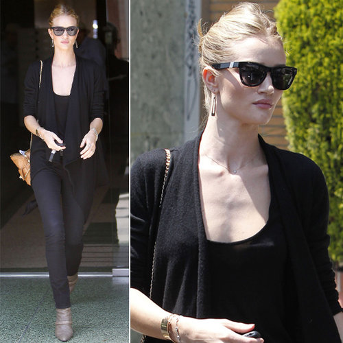 Rosie Huntington-Whiteley showcased her love for Westward Leaning with an all-black ensemble and these Mercury Seven ($165) shades in Beverly Hills, CA.
Rosie Huntington-Whiteley showcased her love for Westward Leaning with an all-black ensemble and these Mercury Seven ($165) shades in Beverly Hills, CA.