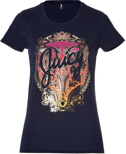 Juicy Couture Cotton Starflower T-Shirt in Regal