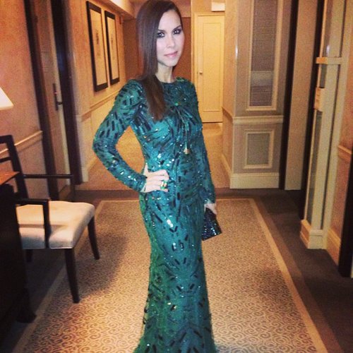 Monique Lhuillier posed in her teal long-sleeved gown.
Source: Instagram user moniquelhuillier
Monique Lhuillier posed in her teal long-sleeved gown.
Source: Instagram user moniquelhuillier