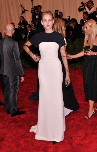 Leelee Sobieski's black-and-white Christian Dior gown was cool, but her embellished sleeves were even cooler.
Leelee Sobieski's black-and-white Christian Dior gown was cool, but her embellished sleeves were even cooler.