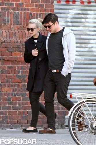 Carey Mulligan went for a city stroll with Marcus Mumford.
Carey Mulligan went for a city stroll with Marcus Mumford.