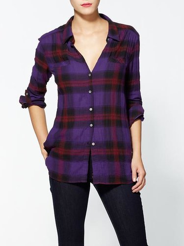 C&C California Roll Sleeve Pocket Plaid Shirt