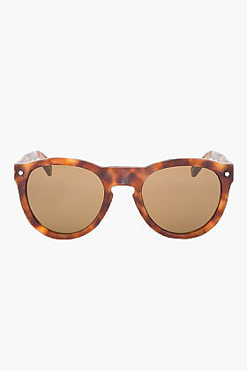 RAG & BONE Matte Brown Tortoiseshell Keaton Sunglasses