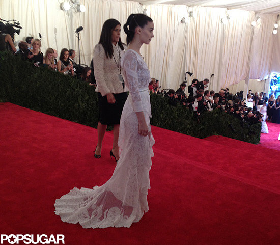 Rooney Mara was first on the carpet, posing for pictures in her custom Givenchy.
Rooney Mara was first on the carpet, posing for pictures in her custom Givenchy.