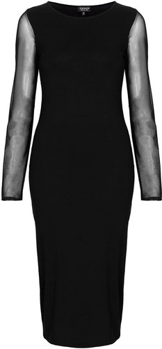 Mesh Sleeve Bodycon Dress