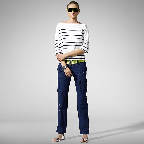 Ralph Lauren RLX Striped Jersey Boatneck Tee