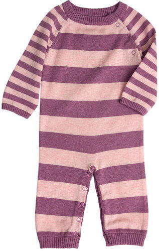 Stripe Knit Layette - Pink