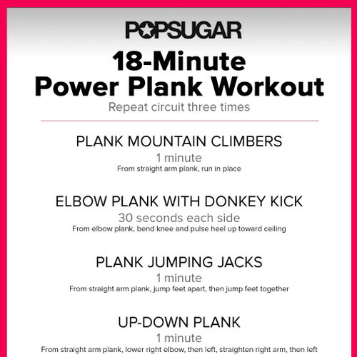Plank Circuit Workout Poster