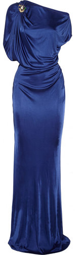 Roberto Cavalli Draped satin-jersey gown