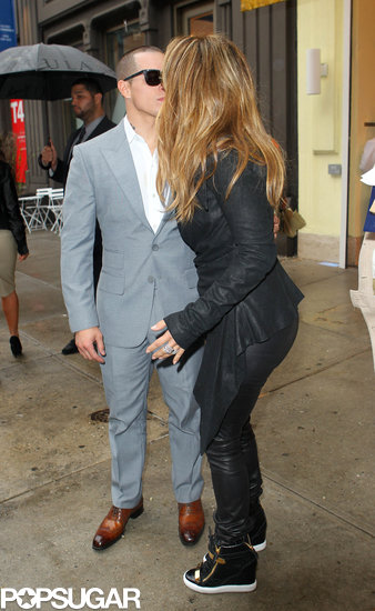 Jennifer Lopez kissed boyfriend Casper Smart in NYC.
Jennifer Lopez kissed boyfriend Casper Smart in NYC.