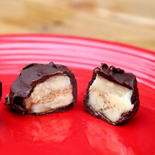 Vegan Chocolate-Covered Banana Almond Butter Bites