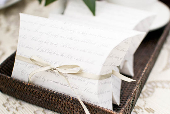 Love Notes Favor Box Love Notes Favor Box