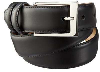 Merona® Men's Belt - Black with Silver Buckle