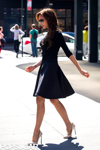 Victoria Beckham sauntered over to her car.
Victoria Beckham sauntered over to her car.