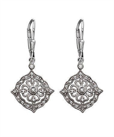 Phyllis Bergman Diamond Shape Antique Earrings