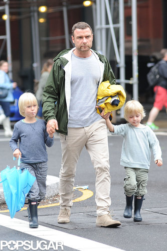 Liev Schreiber held Kai and Sasha's hands in rainy NYC ahead of Mother's Day.
Liev Schreiber held Kai and Sasha's hands in rainy NYC ahead of Mother's Day.
