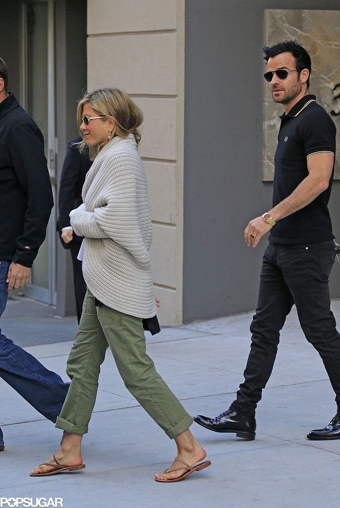 Jennifer Aniston and Justin Theroux shopped together in NYC. Jennifer Aniston and Justin Theroux shopped together in NYC.