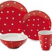 Sprinkle Collection Red Dinnerware
