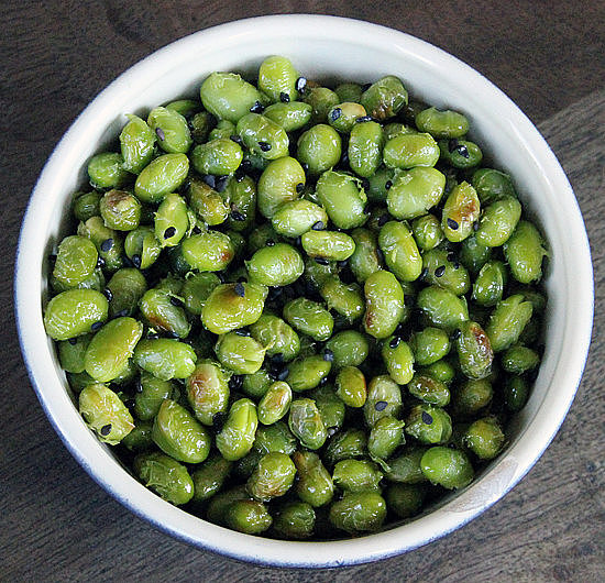 Roasted Edamame With Black Sesame Seeds Roasted Edamame With Black Sesame Seeds