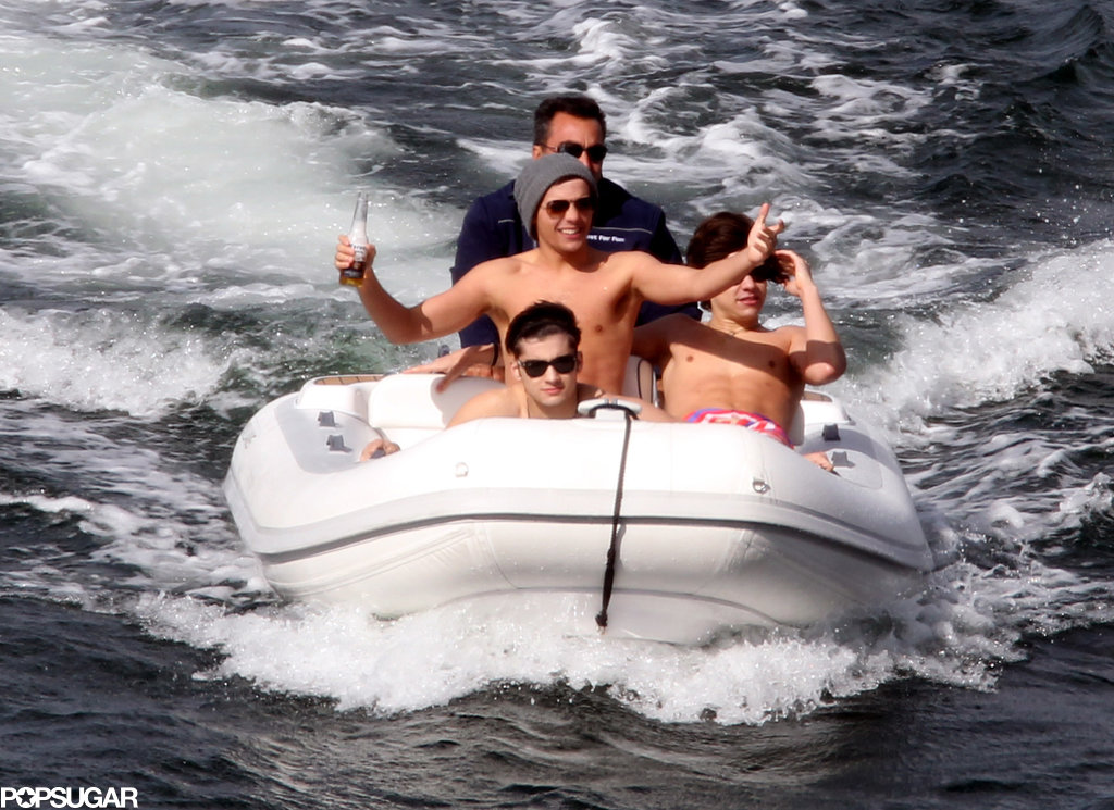 One Direction worked on their tan while visiting Sydney in April 2012.
One Direction worked on their tan while visiting Sydney in April 2012.