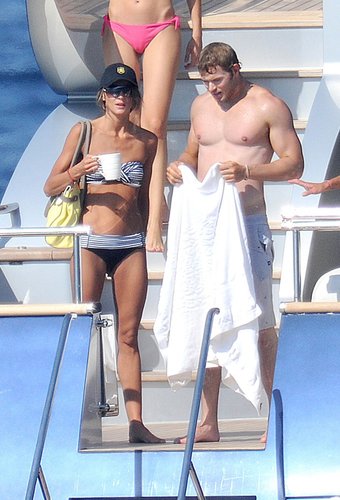 A shirtless Kellan Lutz spent time with his former girlfriend, Sharni Vinson, on a boat in St. Tropez in July 2012.
A shirtless Kellan Lutz spent time with his former girlfriend, Sharni Vinson, on a boat in St. Tropez in July 2012.