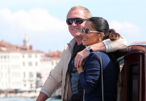 Salma Hayek cozied up to her husband, Francois-Henri Pinault, while the two made their way to the Venice Film Festival by boat in September 2012.
Salma Hayek cozied up to her husband, Francois-Henri Pinault, while the two made their way to the Venice Film Festival by boat in September 2012.