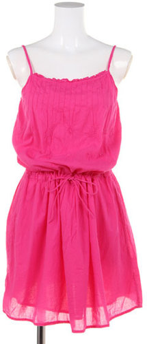 ローズバッド DYED EMBROIDERY COTTON DRAWSTRING CAMISOLE DRESS