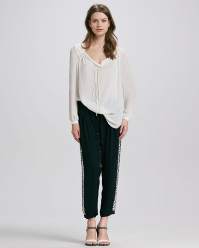 Haute Hippie Embellished Tuxedo Trousers