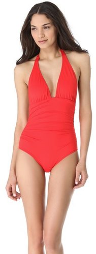 Shoshanna Persimmon One Piece Swimsuit