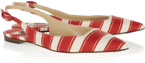 Dolce & Gabbana Striped canvas slingbacks