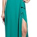 BCBGMAXAZRIA Kendal One-Shoulder Ruffled Evening Gown