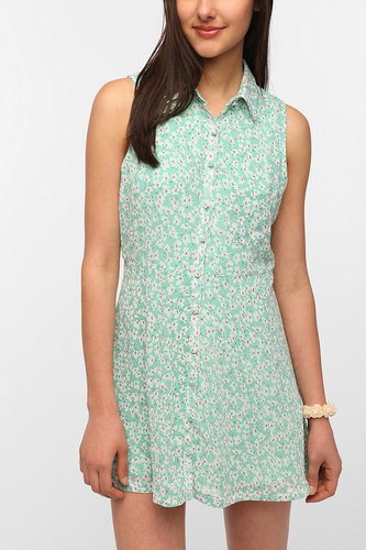Lucca Couture Printed Sleeveless Chiffon Shirtdress