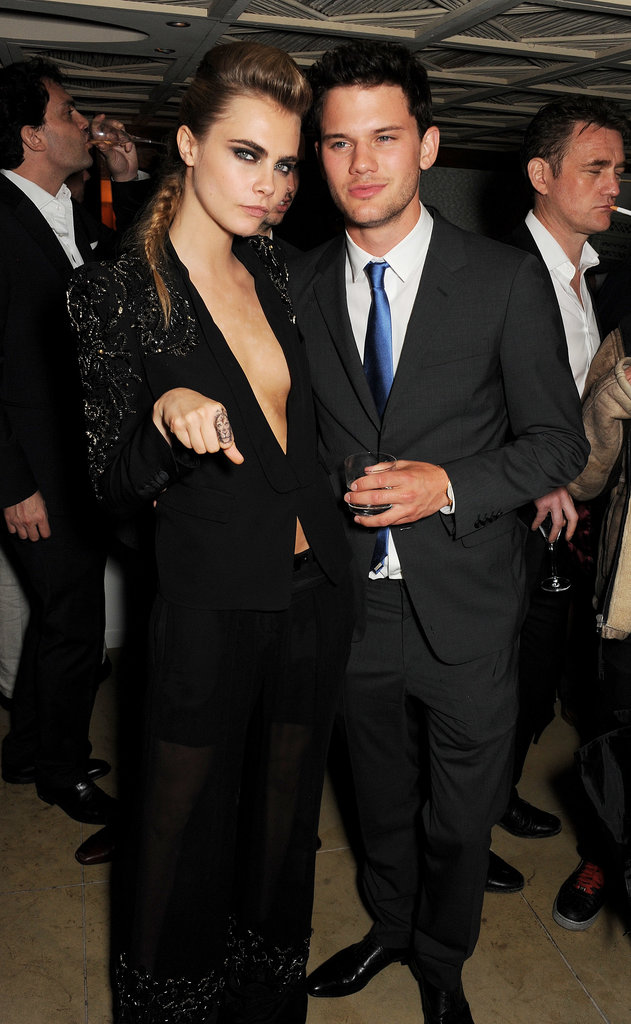 Cara Delevingne chatted with Jeremy Irvine on Thursday at a Calvin Klein party.
Cara Delevingne chatted with Jeremy Irvine on Thursday at a Calvin Klein party.
