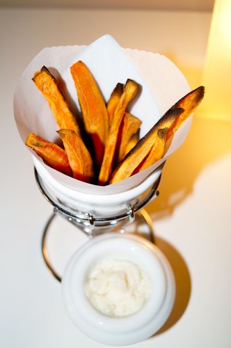 Orange & Pumpkin Pie Spice Sweet Potato “Fries” (OILFREE)