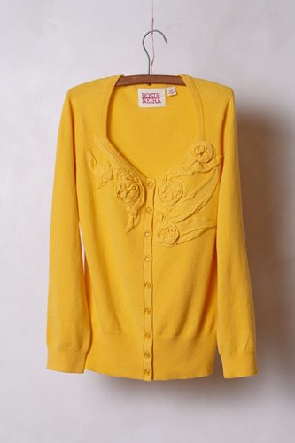 Pleated Rosebud Cardigan