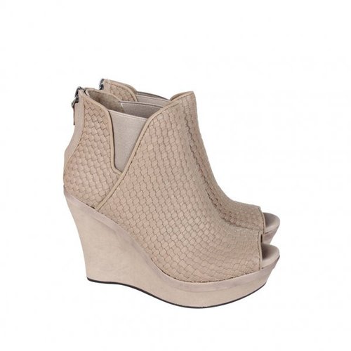 Ugg Australia Womens Fawn Woven Peeptoe Wedge Ankle Boots