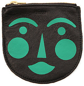 Baggu The Small Painted Blushing Face Pouch in Black