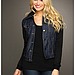 Gabriella Rocha - Carson Sweater Sleeve Denim Jacket (Black/Blue) - Apparel