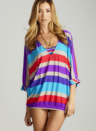 Marc By Marc Jacobs Merida stripe V Neck Cover Up