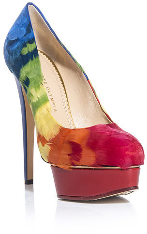 Charlotte Olympia Dolly feathers shoes