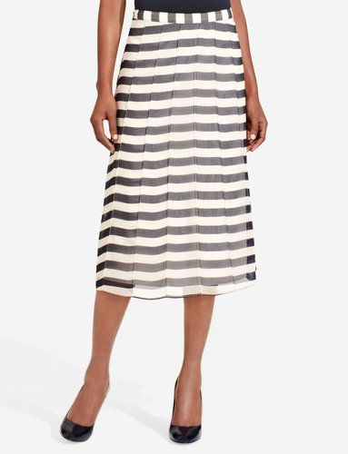 Pintucked Long Skirt