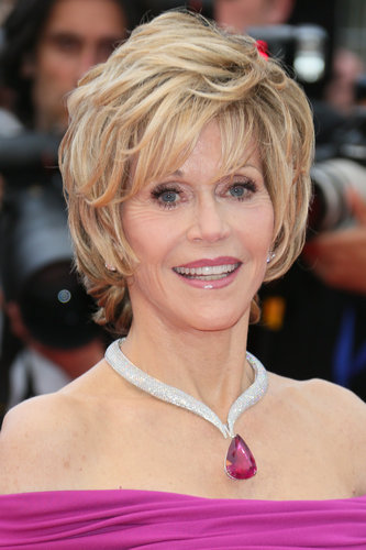 Jane Fonda wore a dramatic Chopard diamond necklace.
Jane Fonda wore a dramatic Chopard diamond necklace.