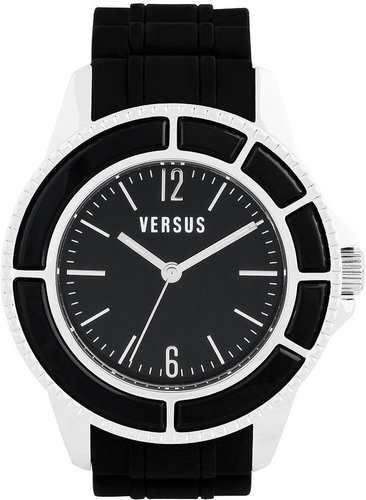 Versus by Versace Watch, Unisex Tokyo Black Rubber Strap 42mm AL13LBQ809 A009