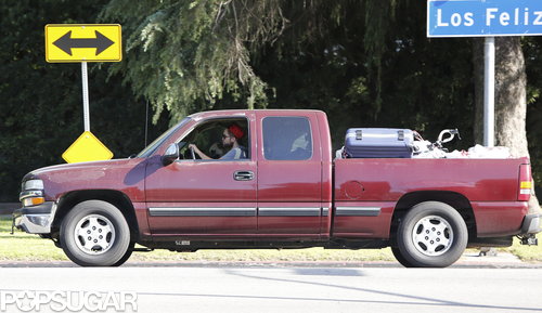 Robert Pattinson drove through LA's Los Feliz neighborhood.
Robert Pattinson drove through LA's Los Feliz neighborhood.