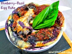 Blueberry-Basil Egg Bake
