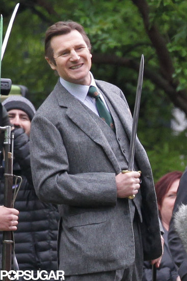 Liam Neeson was all smiles wielding a sword, naturally.
Liam Neeson was all smiles wielding a sword, naturally.