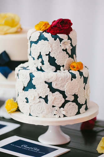 Don't the floral embellishments of this darling cake remind you of doilies? Not your grandma's doilies, though — set against a deep blue base, these are ultrachic.
Photo by Pen/Carlson via Style Me Pretty
Don't the floral embellishments of this darling cake remind you of doilies? Not your grandma's doilies, though — set against a deep blue base, these are ultrachic.
Photo by Pen/Carlson via Style Me Pretty