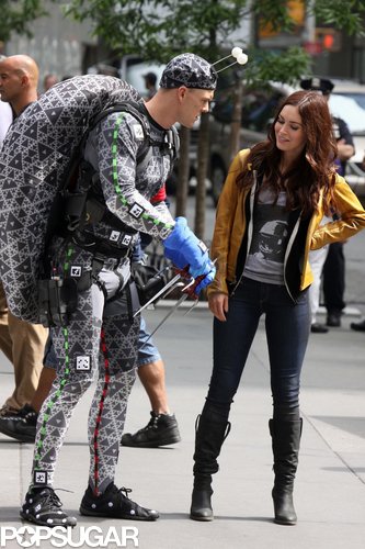 Cowabunga! Megan Fox Films With Her Shell-Less Ninja Turtle Cowabunga! Megan Fox Films With Her Shell-Less Ninja Turtle